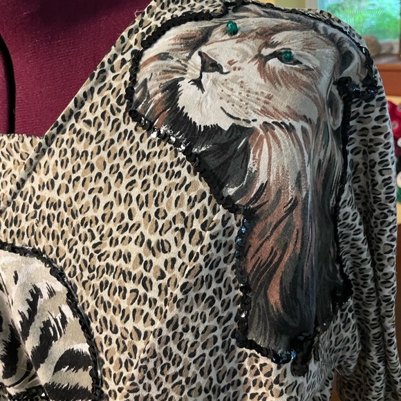 Vintage 80s crop top safari print - Picture 4 of 9